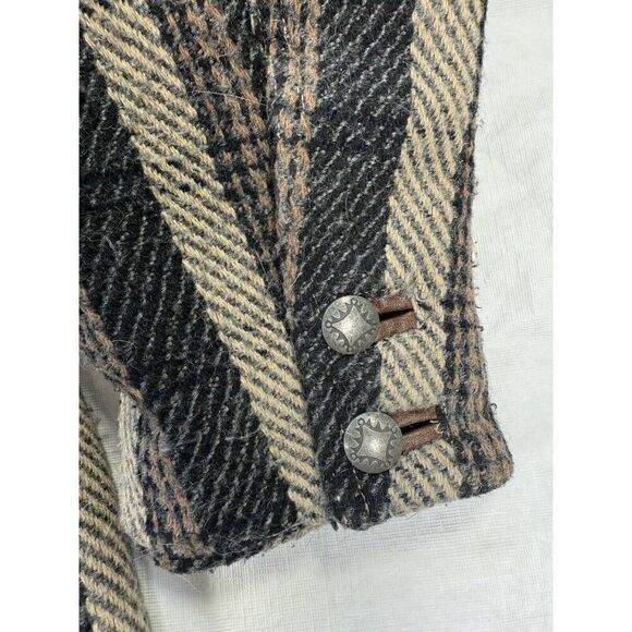 Double D Ranch Wool Western Jacket Judge Roy Bean Tweed Elbow Patches 2X READ - Picture 4 of 16